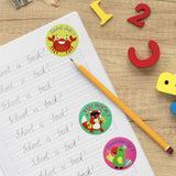 Wrapables Animal Sticker Roll, Stickers for Sealing Cards, Envelopes, Gift Boxes, Festive Party Favors (500pcs)