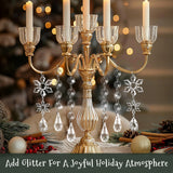 Wrapables 22pcs Christmas Tree Ornaments, Acrylic Hanging Crystal Snowflakes and Icicles Decorations, Drop Pendant Decor for Winter New Year Parties