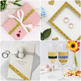 Wrapables 3 Yards Self Adhesive Resin Rhinestone Ribbons, Glittery Bling Tape Strips for DIY Crafts Wedding Party Decoration (3 Rolls)