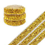 Wrapables 3 Yards Self Adhesive Resin Rhinestone Ribbons, Glittery Bling Tape Strips for DIY Crafts Wedding Party Decoration (3 Rolls)
