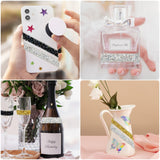 Wrapables 3 Yards Self Adhesive Resin Rhinestone Ribbons, Glittery Bling Tape Strips for DIY Crafts Wedding Party Decoration (3 Rolls)