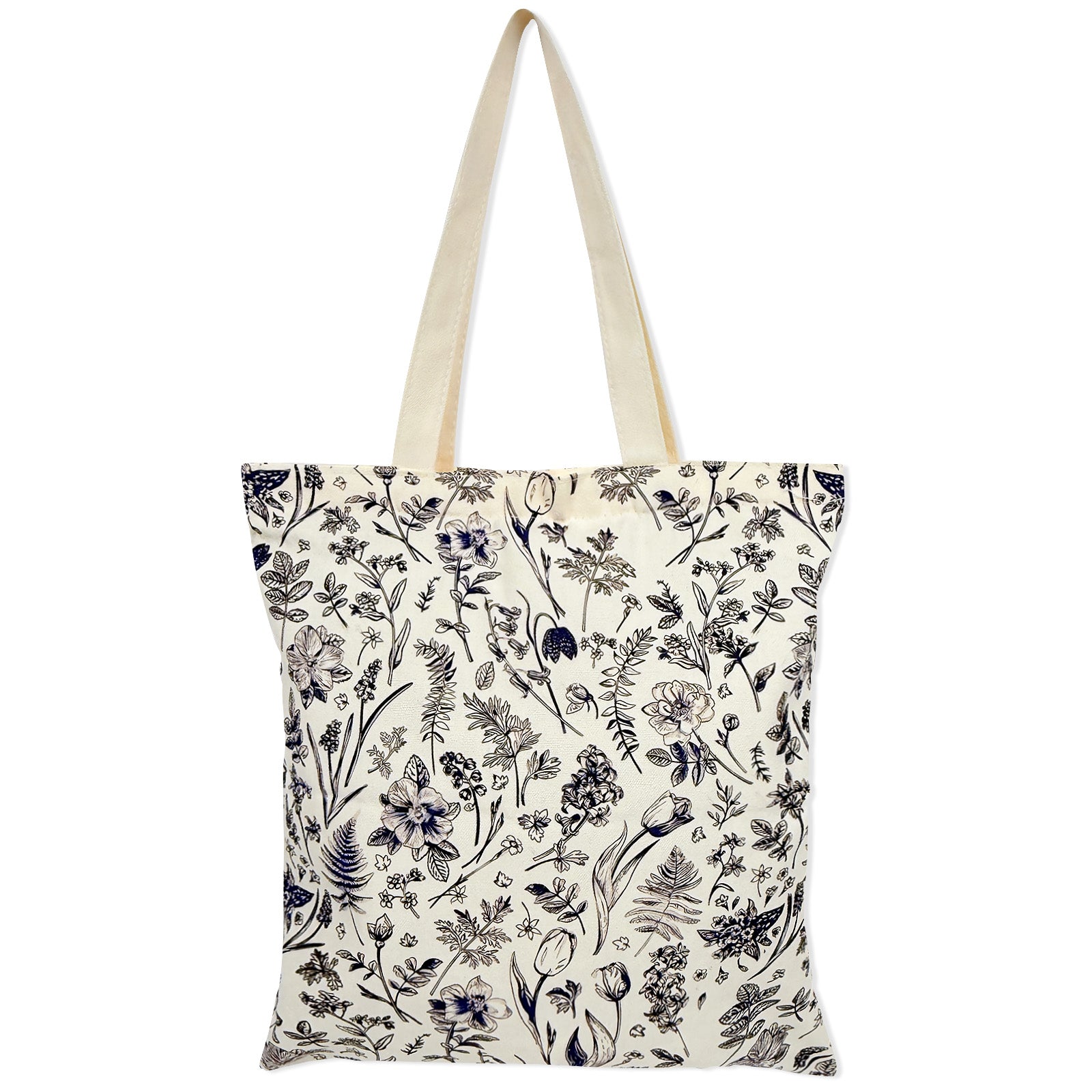 Wrapables Zippered Canvas Tote Bag, Reusable Grocery Shopping Bag