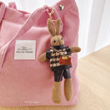 Wrapables Cute Plush Keychain Pendant Charm for Bag, Stylish Bunny