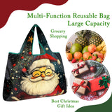 Wrapables Large Foldable Christmas Holiday Nylon Reusable Grocery Bag