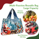 Wrapables Large Foldable Christmas Holiday Nylon Reusable Grocery Bag