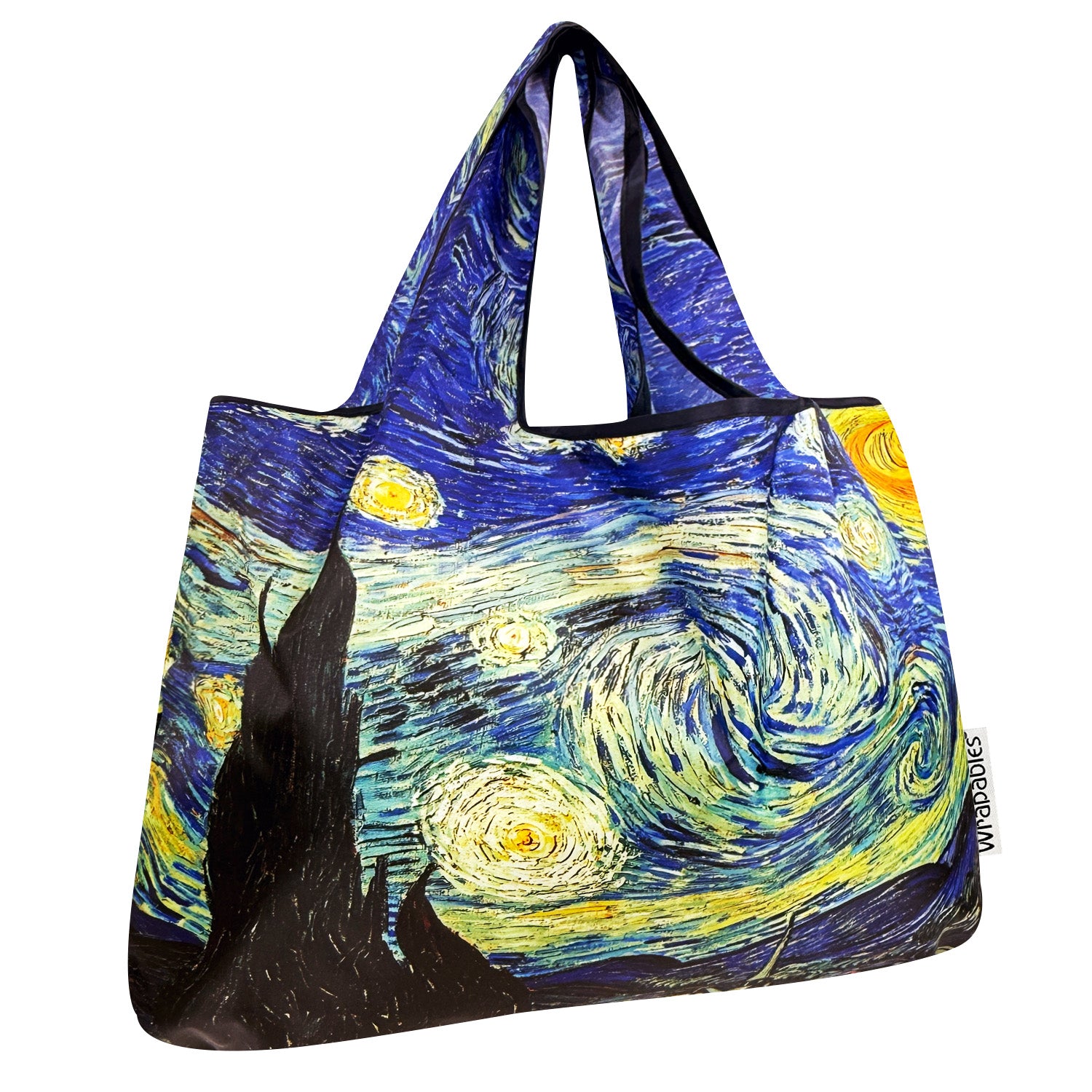 Wrapables Large Foldable Oil Painting Nylon Reusable Grocery Bag