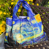 Wrapables Large Foldable Oil Painting Nylon Reusable Grocery Bag