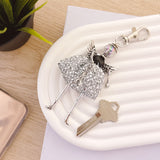 Wrapables Hanging Fashionista Doll Keychain, Crystal Rhinestone Keyring Bag Charm