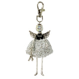 Wrapables Hanging Fashionista Doll Keychain, Crystal Rhinestone Keyring Bag Charm