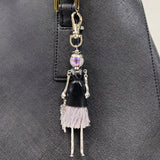 Wrapables Hanging Fashionista Doll Keychain, Crystal Rhinestone Keyring Bag Charm