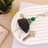 Wrapables Hanging Fashionista Doll Keychain, Crystal Rhinestone Keyring Bag Charm