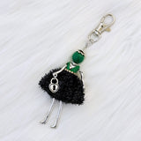 Wrapables Hanging Fashionista Doll Keychain, Crystal Rhinestone Keyring Bag Charm