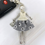 Wrapables Hanging Fashionista Doll Keychain, Crystal Rhinestone Keyring Bag Charm