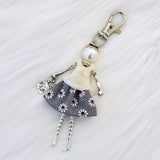 Wrapables Hanging Fashionista Doll Keychain, Crystal Rhinestone Keyring Bag Charm