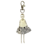 Wrapables Hanging Fashionista Doll Keychain, Crystal Rhinestone Keyring Bag Charm