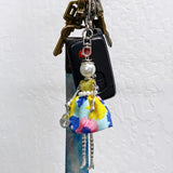 Wrapables Hanging Fashionista Doll Keychain, Crystal Rhinestone Keyring Bag Charm