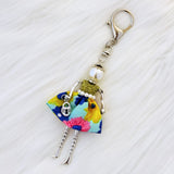 Wrapables Hanging Fashionista Doll Keychain, Crystal Rhinestone Keyring Bag Charm