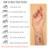 Wrapables Tiny Small Temporary Finger and Hand Tattoos for Women, 10 Sheets
