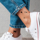 Wrapables Tiny Small Temporary Finger and Hand Tattoos for Women, 10 Sheets
