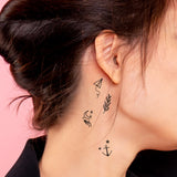 Wrapables Tiny Small Temporary Finger and Hand Tattoos for Women, 10 Sheets