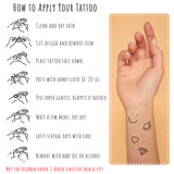 Wrapables Tiny Small Temporary Finger and Hand Tattoos for Women, 10 Sheets
