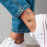 Wrapables Tiny Small Temporary Finger and Hand Tattoos for Women, 10 Sheets