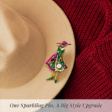 Wrapables Stylish Colorful Rhinestones Lady Brooch Pin For Lapels, Hats, Scarves, and Sweaters