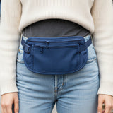 Wrapables Slim Fanny Pack, Hidden Money Belt, Secure Travel Pouch Protects Cash, Cards, Passport, Travel Documents, and Smartphone