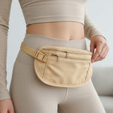 Wrapables Slim Fanny Pack, Hidden Money Belt, Secure Travel Pouch Protects Cash, Cards, Passport, Travel Documents, and Smartphone