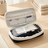 Wrapables Large Capacity Pencil Case, Expandable Pencil Pouch for Stationery Tools, Black