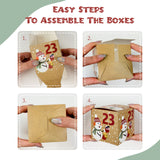 Wrapables Christmas Advent Calendar Countdown Gift Boxes, Winter Buddies