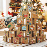 Wrapables Christmas Advent Calendar Countdown Gift Boxes, Winter Buddies