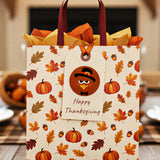 Wrapables 1.5 Inch Thanksgiving Sticker Roll, Autumn Holiday Stickers for Sealing Cards, Envelopes, Gift Boxes, Party Favors (500pcs), Turkey Face