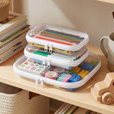 Wrapables Transparent Hard Shell Zipper Case, Clear Travel Storage Organizer for Toiletries, Makeup, and Cosmetics (Set of 3)