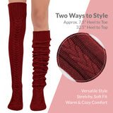 Wrapables Cable Knit Over the Knee Thigh High Winter Boot Socks
