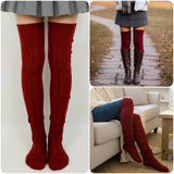 Wrapables Cable Knit Over the Knee Thigh High Winter Boot Socks
