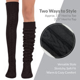 Wrapables Cable Knit Over the Knee Thigh High Winter Boot Socks