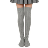Wrapables Cable Knit Over the Knee Thigh High Winter Boot Socks