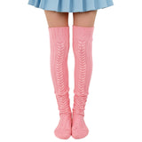 Wrapables Cable Knit Over the Knee Thigh High Winter Boot Socks