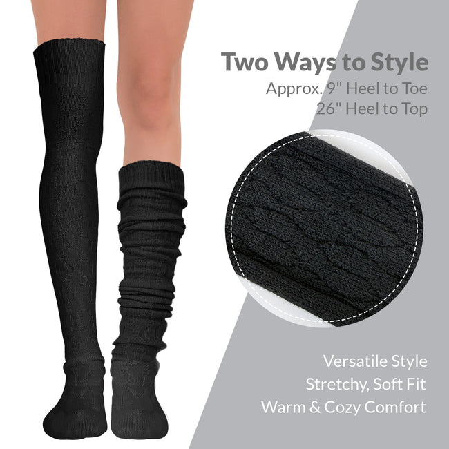 Wrapables Winter Warm Over the Knee Thigh High Long Boot Socks