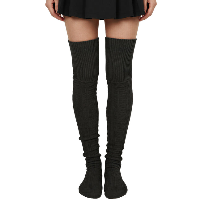 Wrapables Winter Knit Over the Knee Thigh High Boot Socks