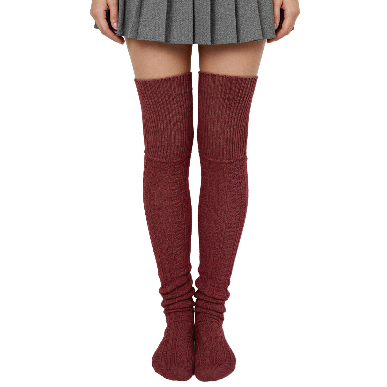 Wrapables Winter Knit Over the Knee Thigh High Boot Socks