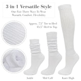 Wrapables Knee High Slouchy Scrunch Socks for Women (Set of 3)