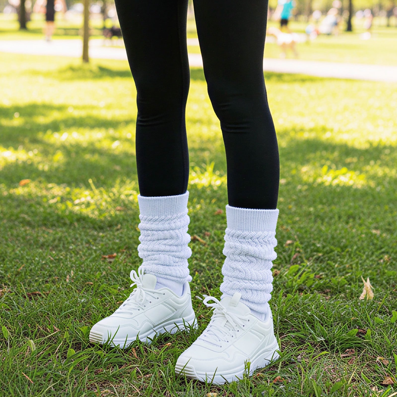 Wrapables Knee High Slouchy Scrunch Socks for Women (Set of 3)