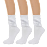 Wrapables Knee High Slouchy Scrunch Socks for Women (Set of 3)