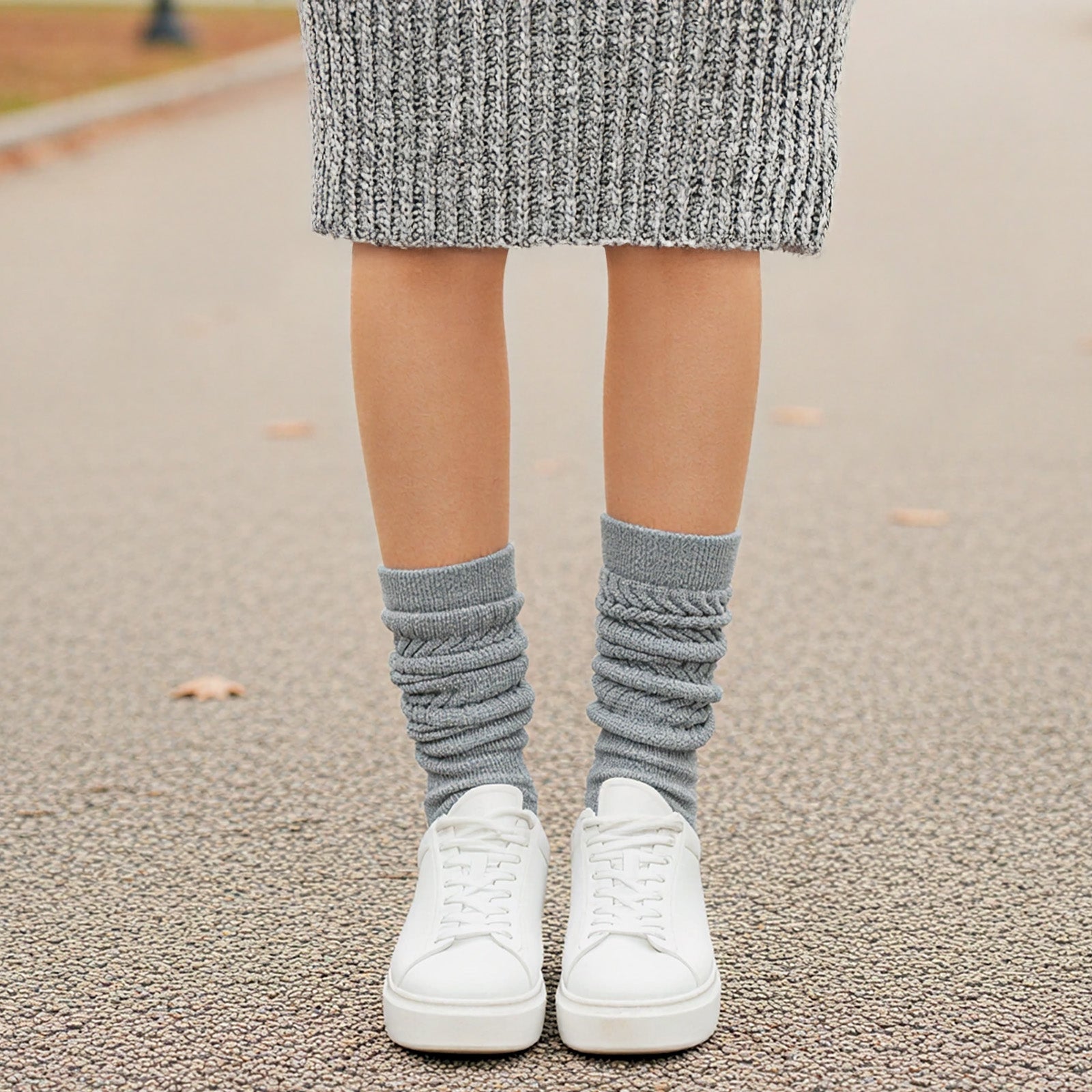 Wrapables Knee High Slouchy Scrunch Socks for Women (Set of 3)