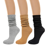 Wrapables Knee High Slouchy Scrunch Socks for Women (Set of 3)