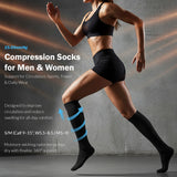 Wrapables Compression Socks for Men and Women, 15-20 mmHg Provides Support for Nurses, Sports, Running, Cycling, Travel (Set of 3)