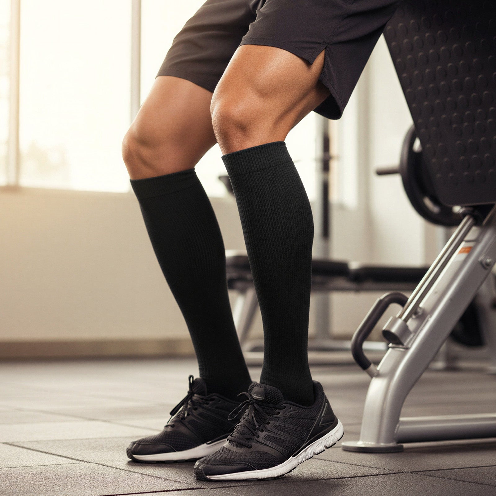 Wrapables Compression Socks for Men and Women, 15-20 mmHg Provides Support for Nurses, Sports, Running, Cycling, Travel (Set of 3)