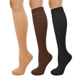 Wrapables Compression Socks for Men and Women, 15-20 mmHg Provides Support for Nurses, Sports, Running, Cycling, Travel (Set of 3)
